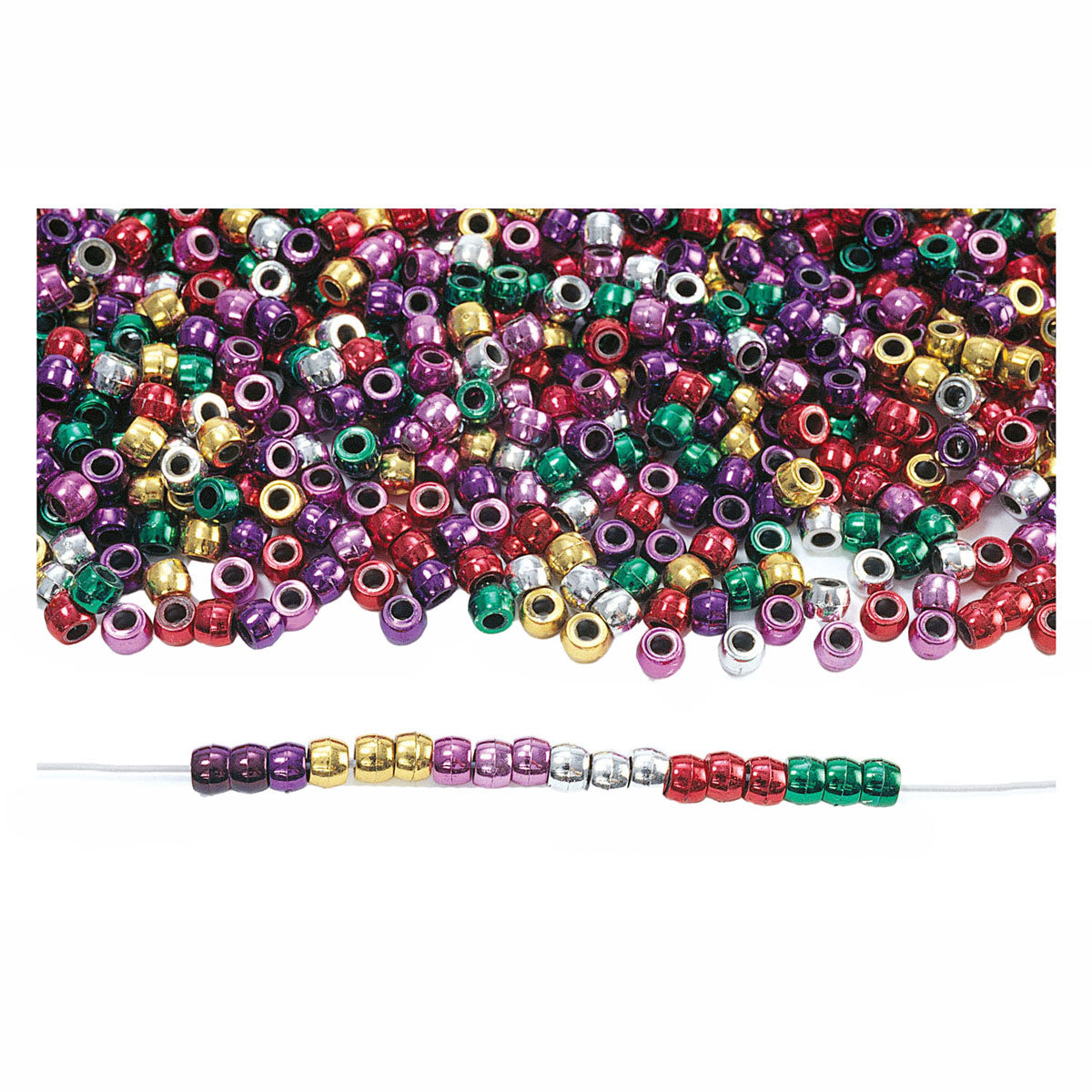 Färbungen - Perlenperlen Metallische Farbe in Tasche, 453 Gramm