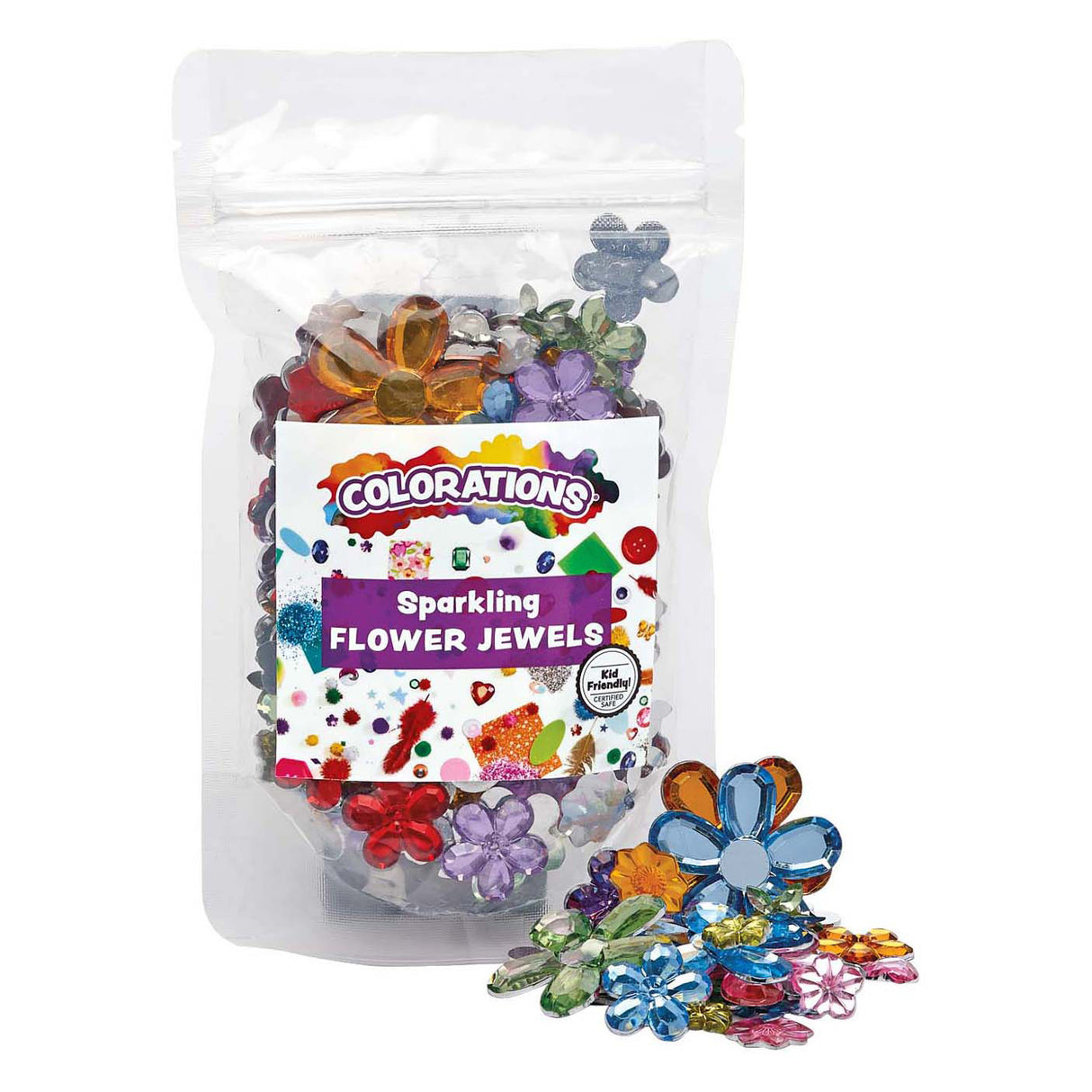 Colorations - Colored Flower Rhinestones, 300pcs.