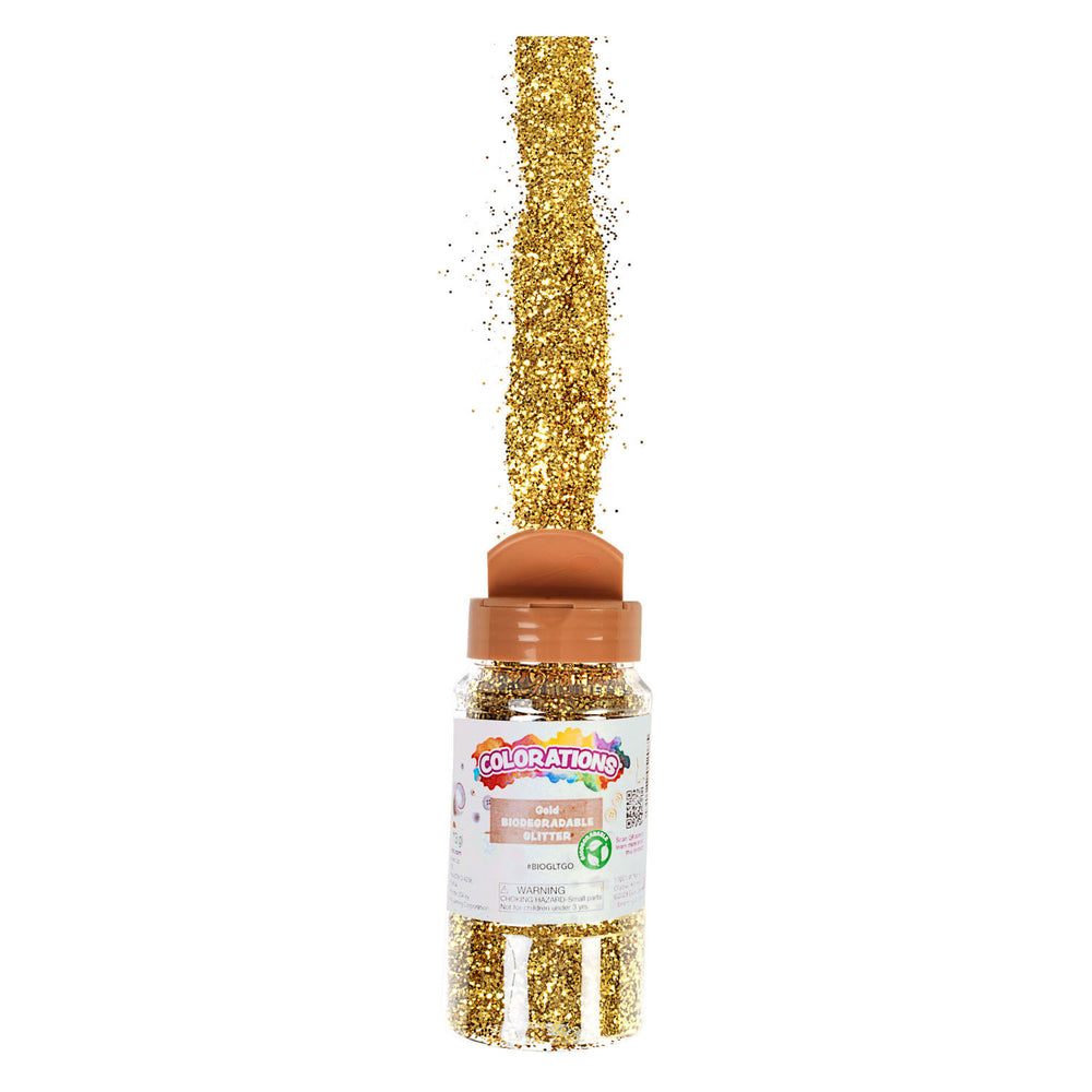 Colorations - Biodegradable Glitter - Gold, 113 grams