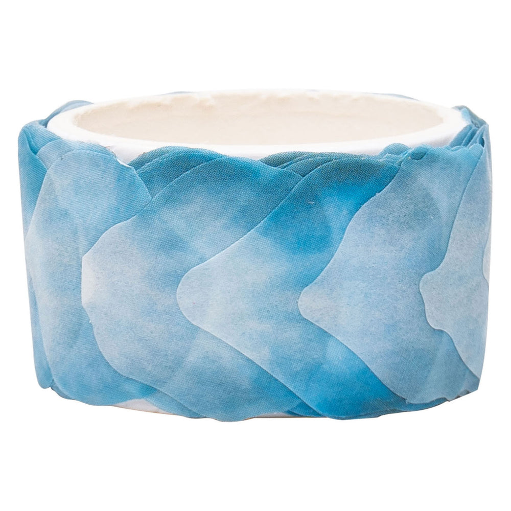 Corações - Adesivos Washi - Pétalas Azuis, 80º.