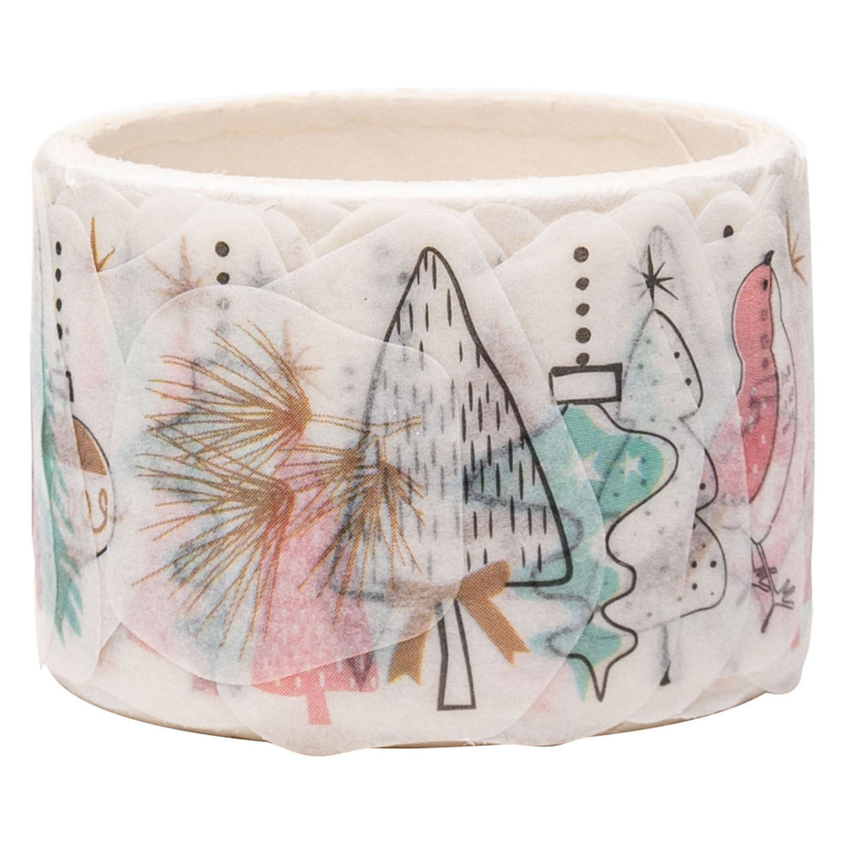 Barvne nalepke - nalepke washi - božična tema, 80pcs.