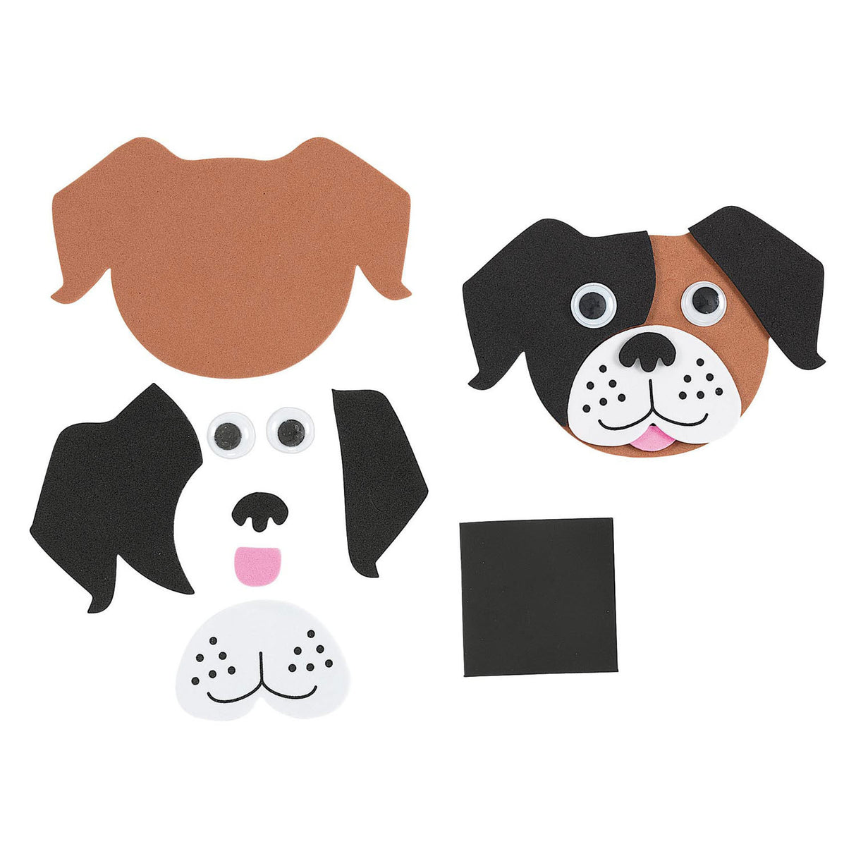 Colorations - foam animal faces making craft set, 36pcs.