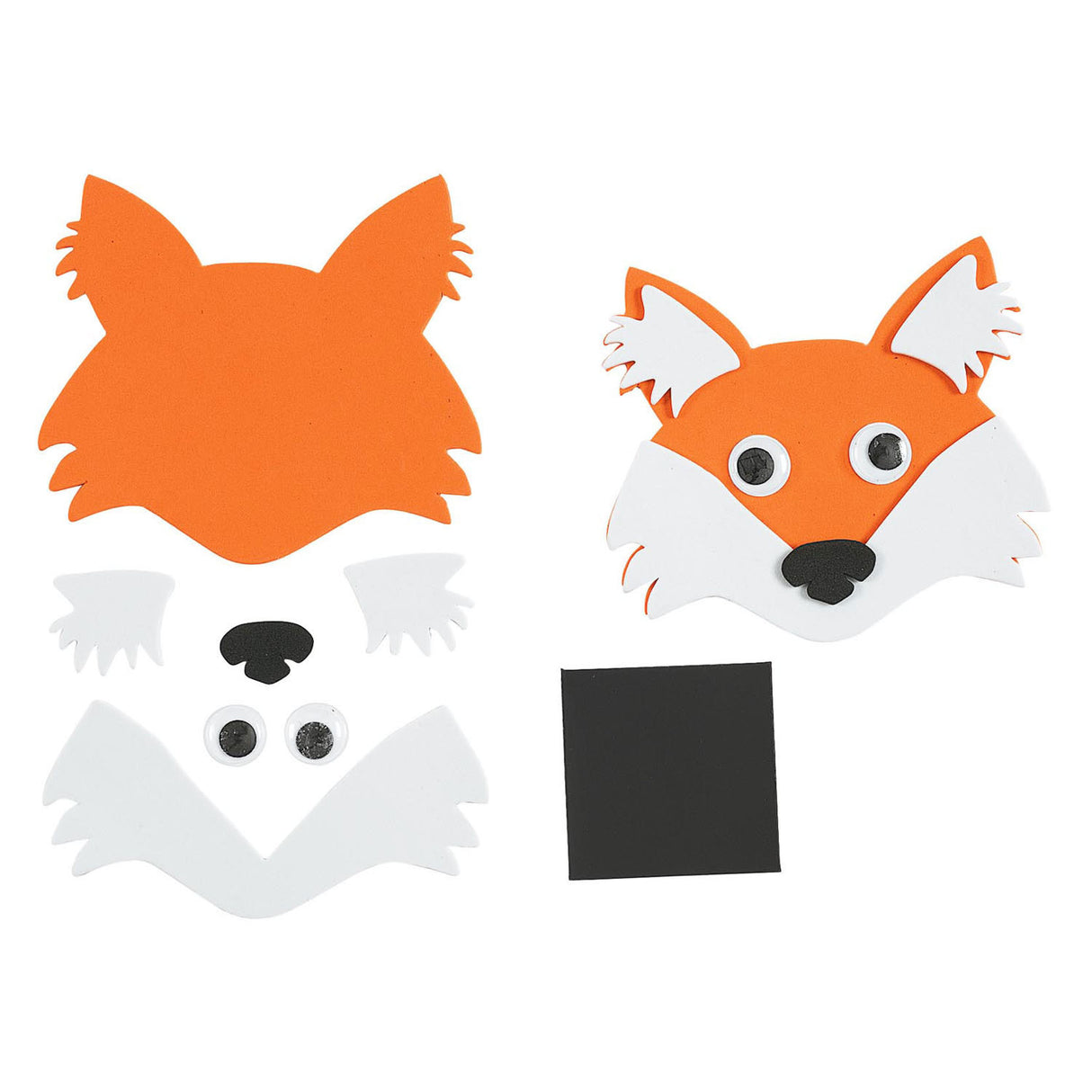 Colorations - foam animal faces making craft set, 36pcs.