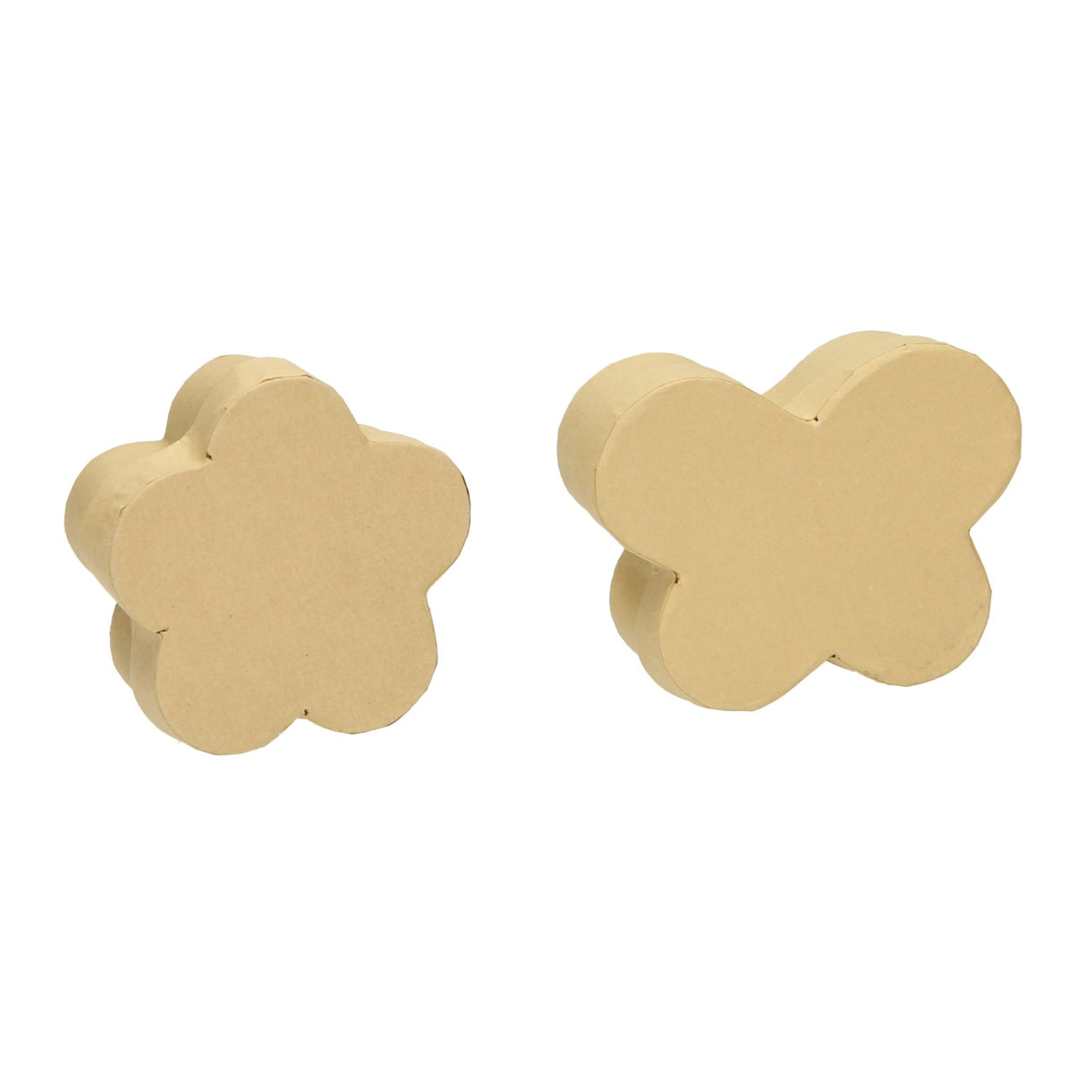 Dathúcháin - boscaí mache féileacán agus páipéar bláthanna, sraith de 12