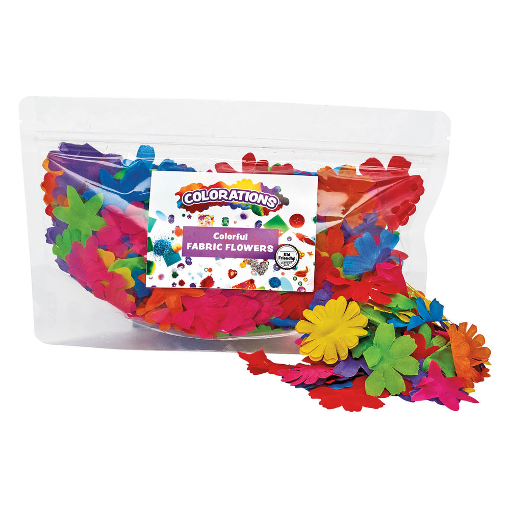 Colorations - colorful fabric flowers, 300 pcs.