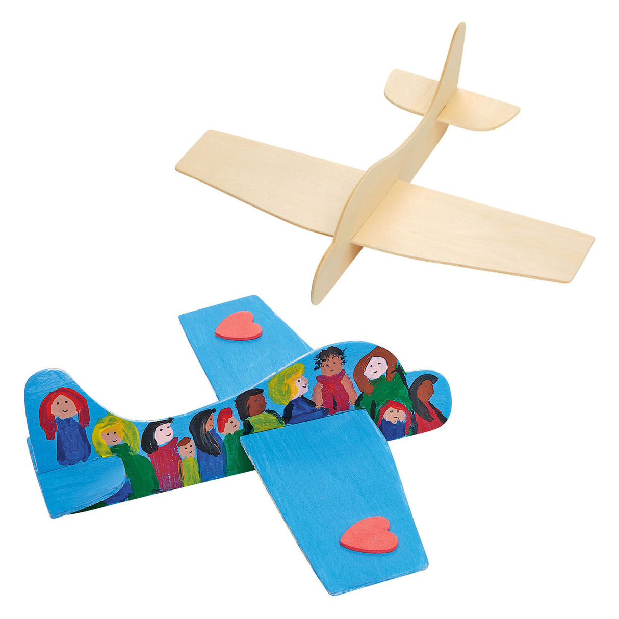 Färbung - Herstellung von Holzmodellflugzeugen, 12 -Set von 12