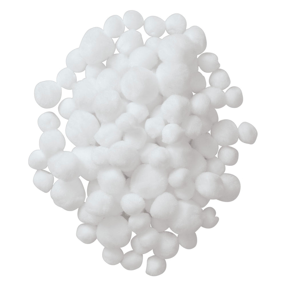 Colorations - pom poms white, 100 pcs.