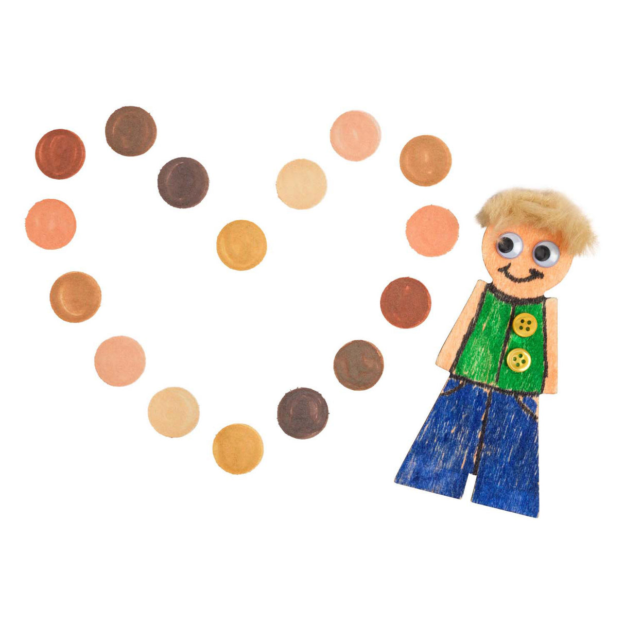 Colorations - chubby felt-tip pens skin tones, 8 pcs.