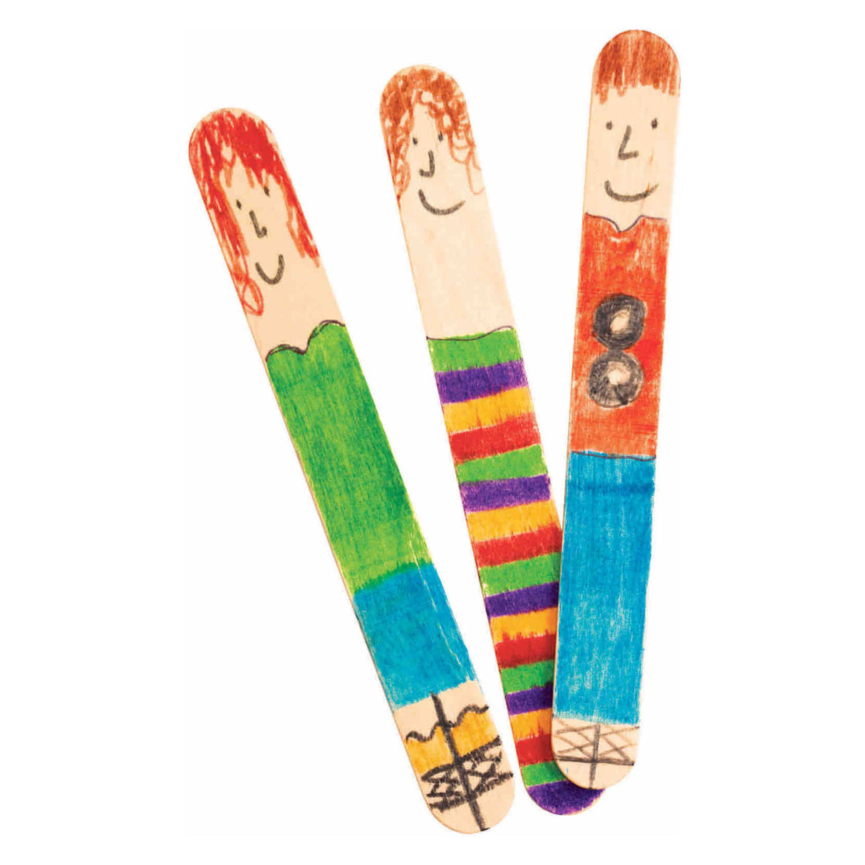 Färbung - große Holzbastelstöcke, 100 Set von 100