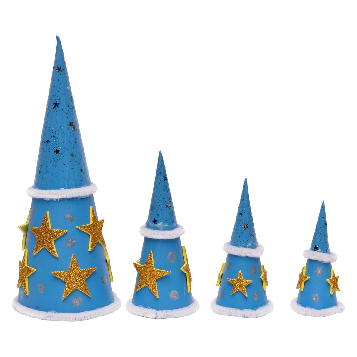 Colorations - paper mache cones - 8, 10, 12 cm, 30 pcs.