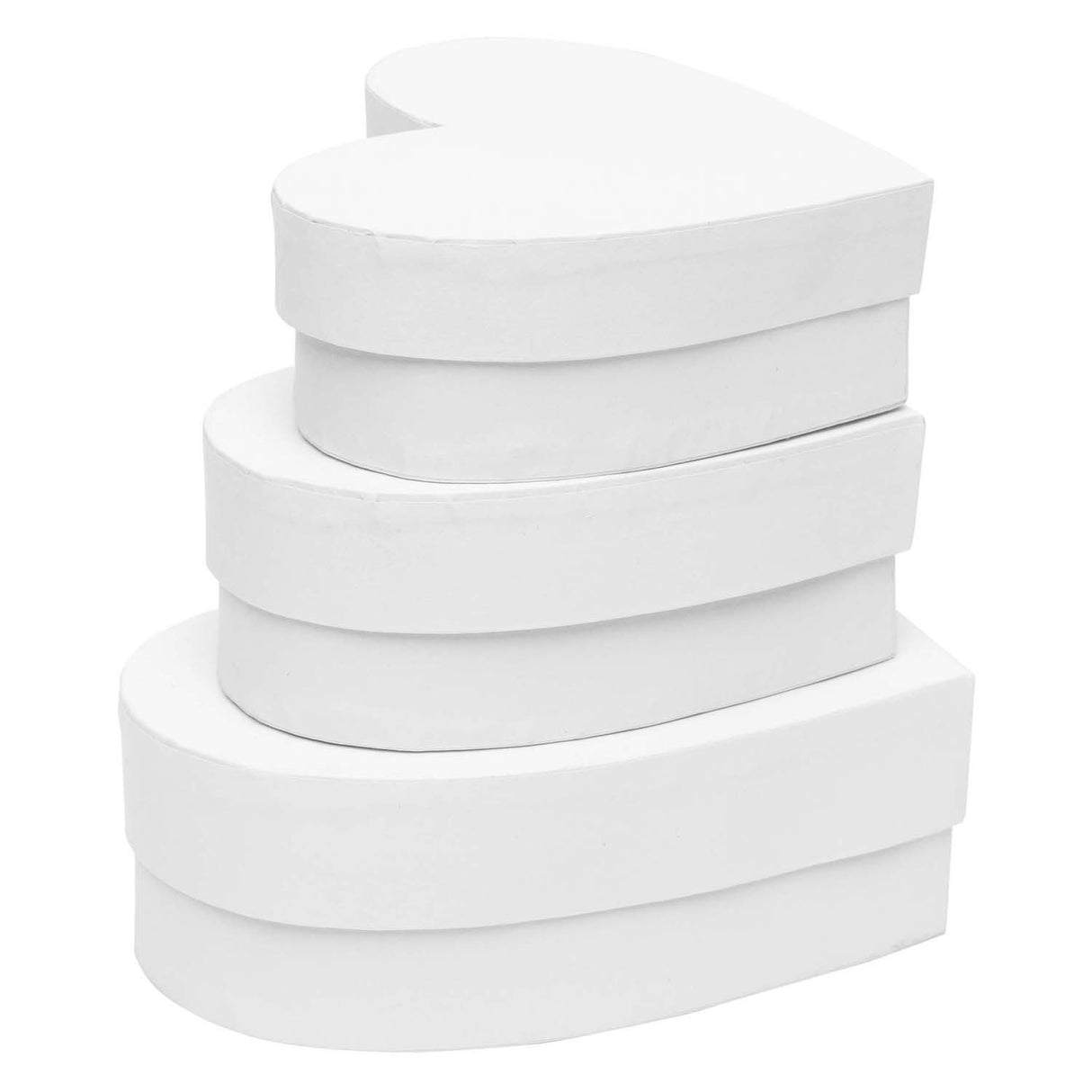 Colorations - paper mache boxes heart shape, 3 pcs.