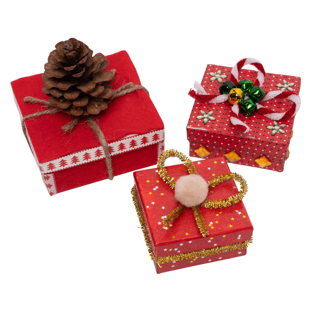 Colorations - paper mache boxes square, 3 pcs.