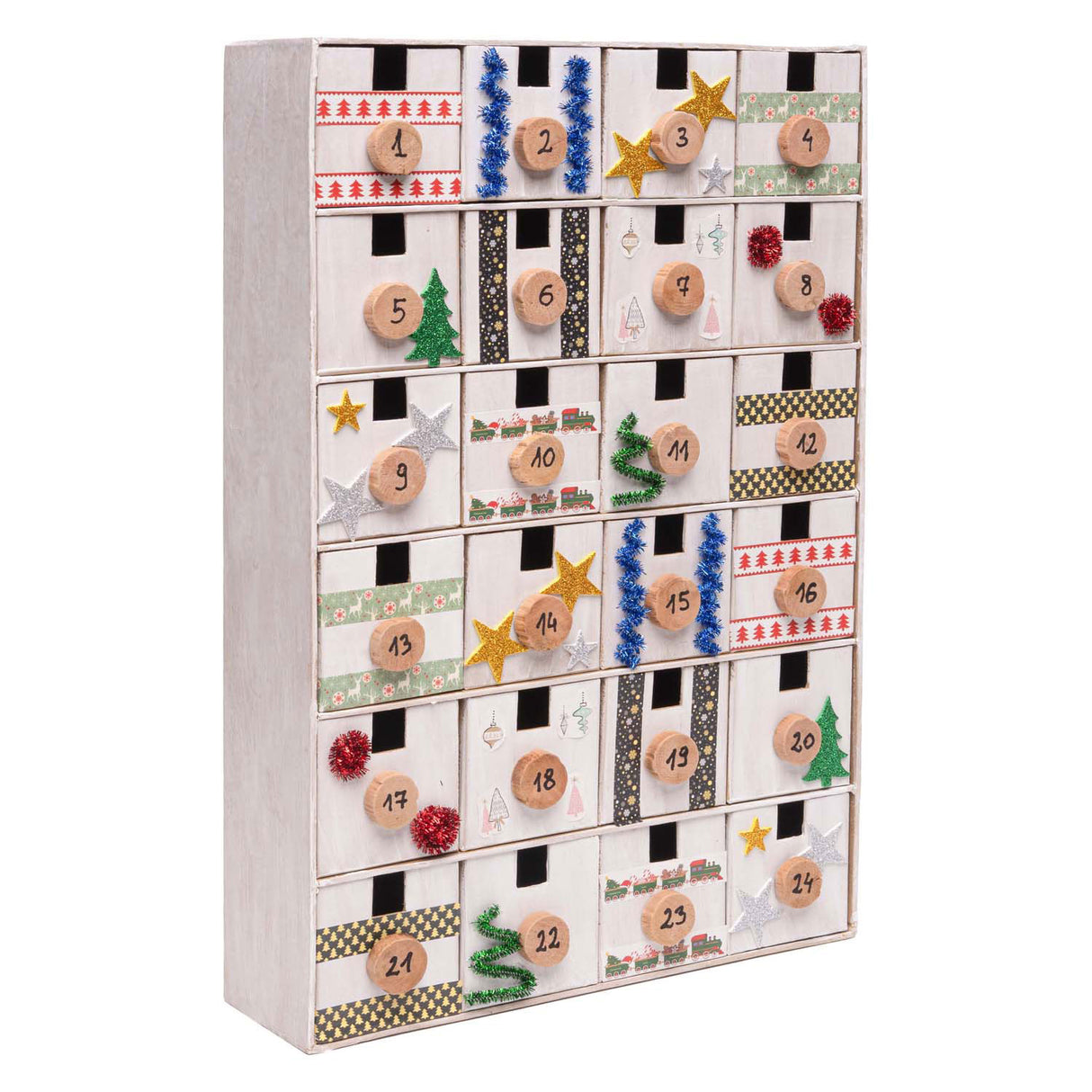 Colorations - paper mache box - advent calendar