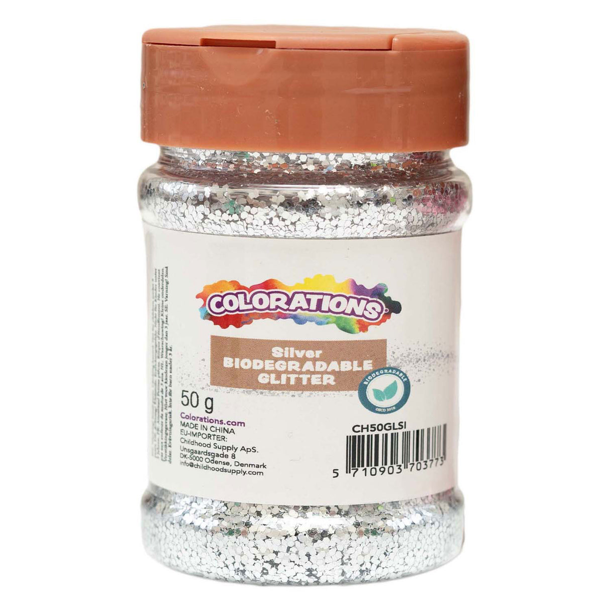 Colorations - biologisch afbreekbare glitter zilver - 50g