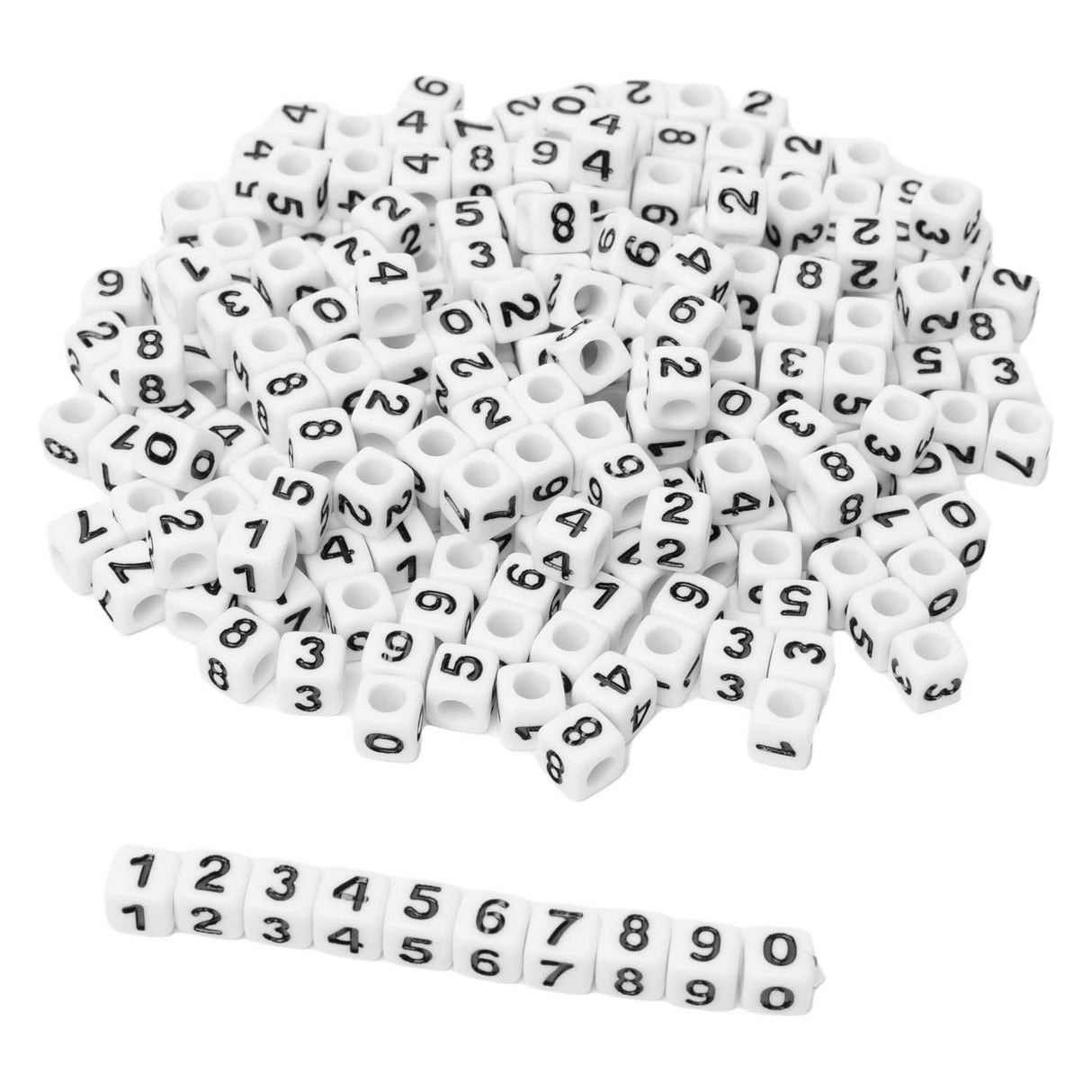 Colorations - number beads, 7mm, 300pcs.