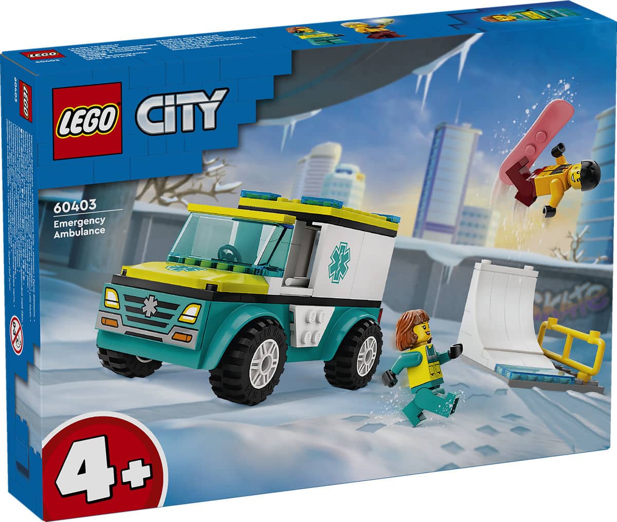 Lego Lego City 60403 Krankenwagen und Snowboarder