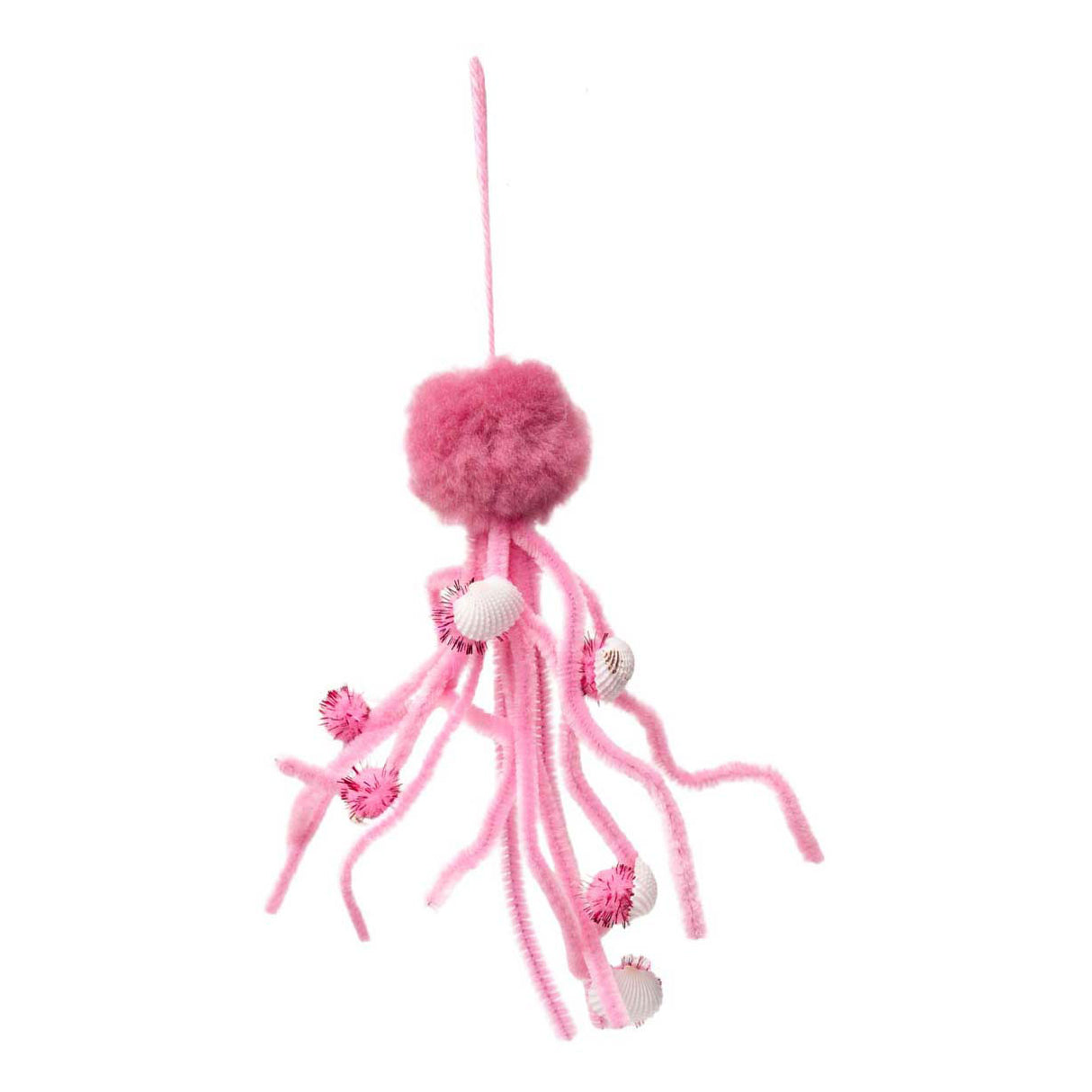 Färgningar - rosa chenilletråd, 100 st.