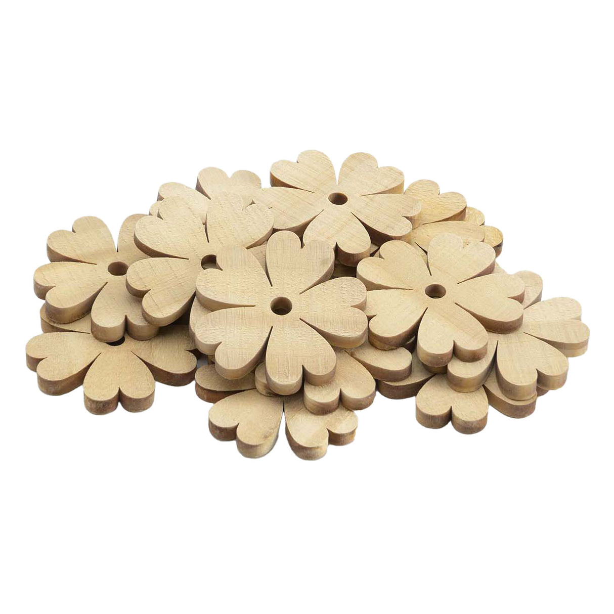 Fiori grandi in legno, 20 pz.