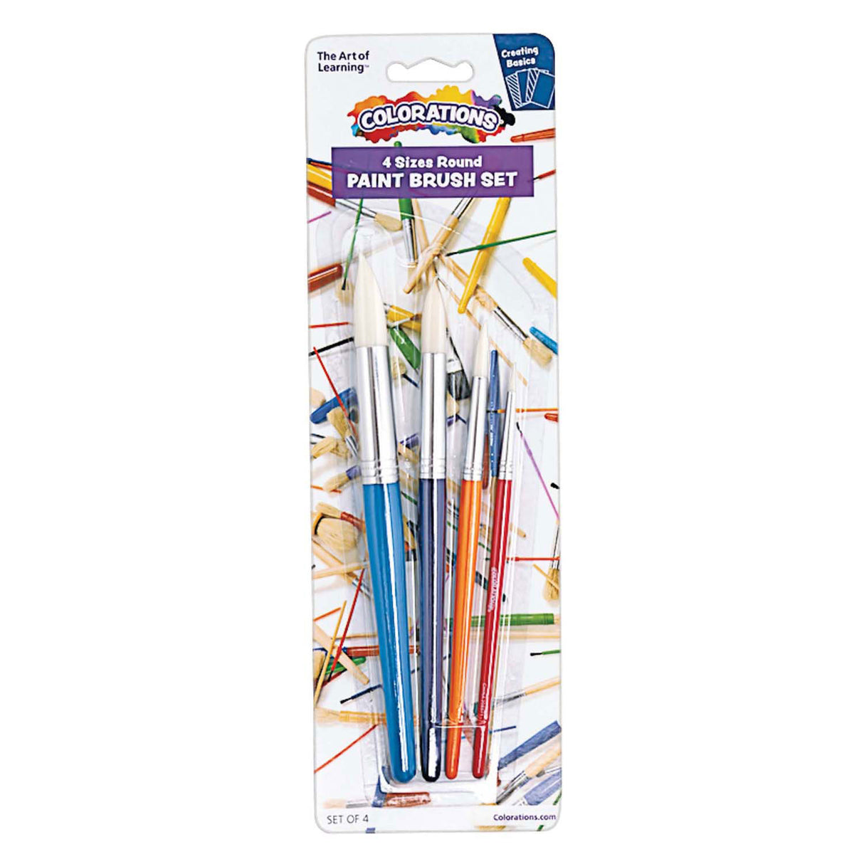Colorations - paint brushes round, 4 pcs.