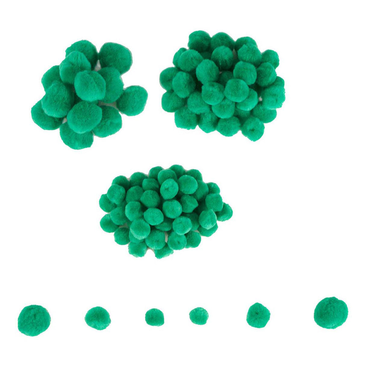 Colorations - mini pompoms green, 100 pcs.