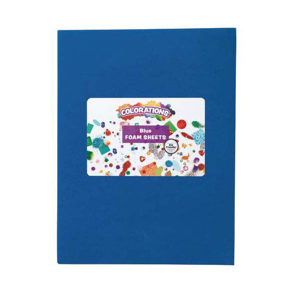 Colorations - foam sheets blue, 10 pcs.
