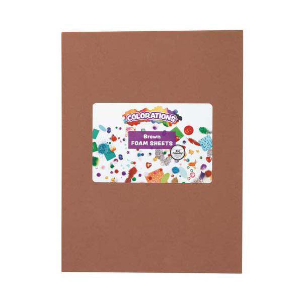 Colorations - foam sheets brown, 10 pcs.