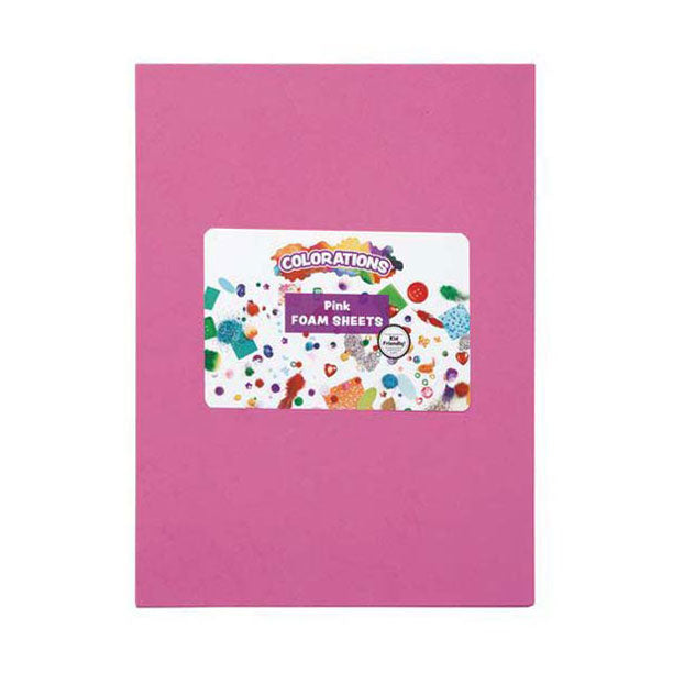 Colorations - foam sheets pink, 10 pcs.