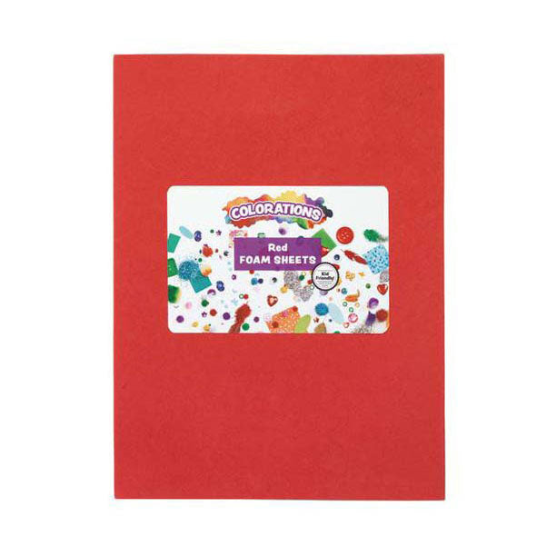 Colorations - foam sheets red, 10 pcs.