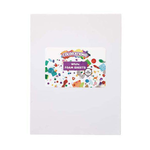 Colorations - foam sheets white, 10 pcs.