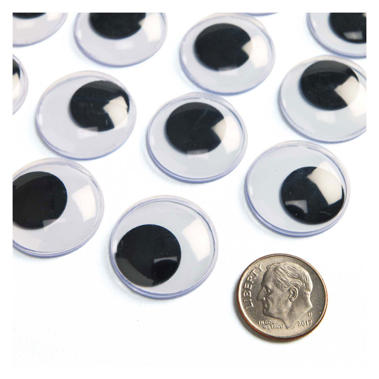 Värit - mustat googly-silmät, 100 kpl.