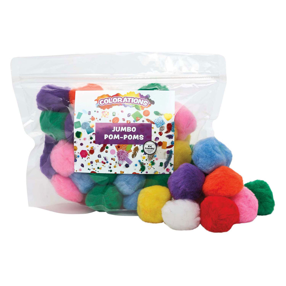 Colorations - colored pompoms 5cm, 50pcs.