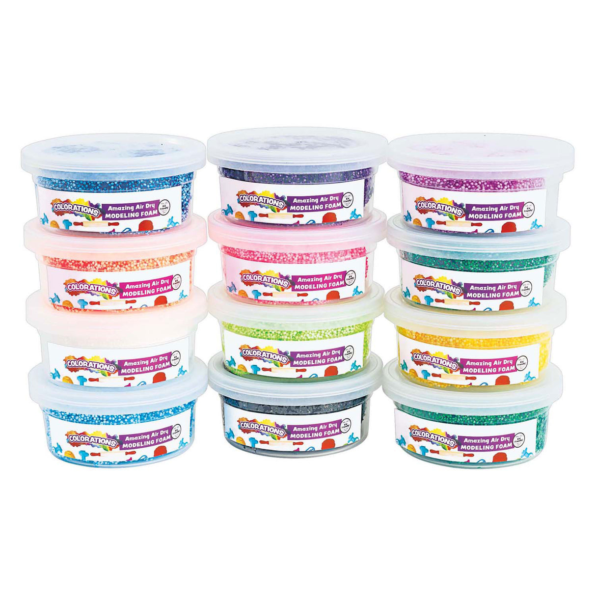 Colorations - colored foam clay, 12 pcs.