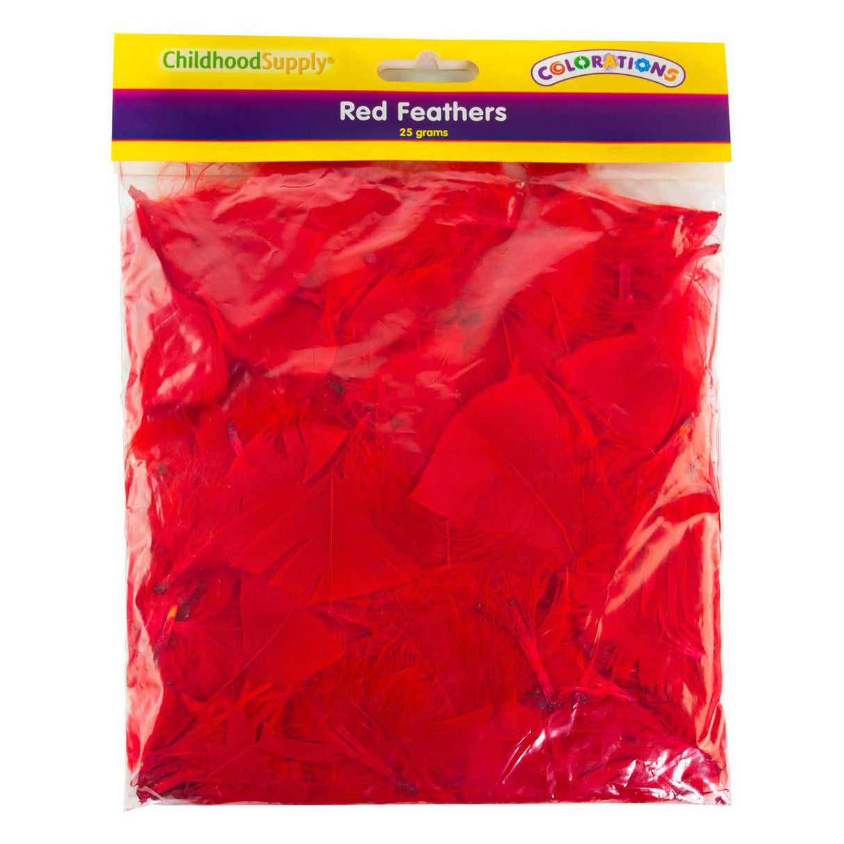 Colorations - red feathers, 25 grams