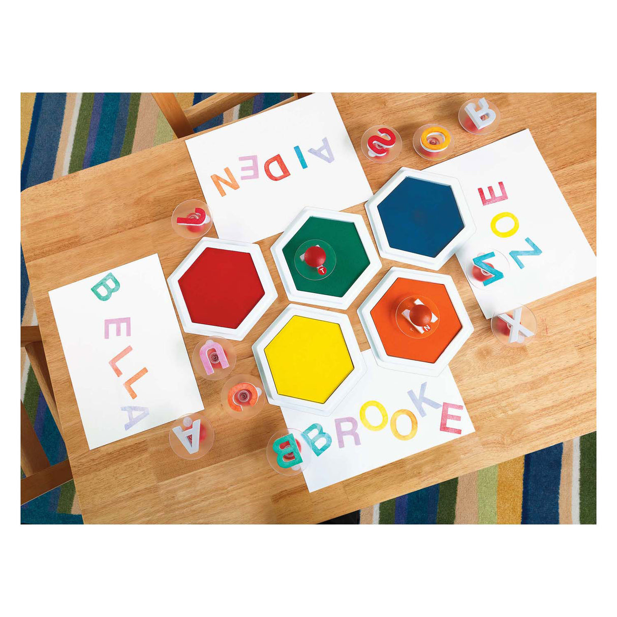 Colorations - easy grip capital letters stamps, 26 pcs.