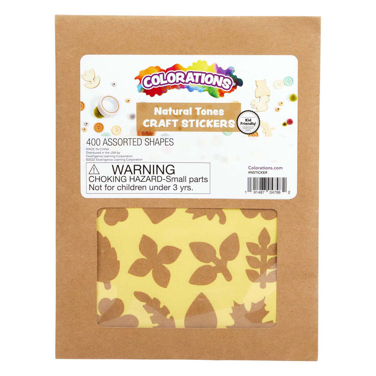 Colorations - botanical craft stickers, 400 pcs.