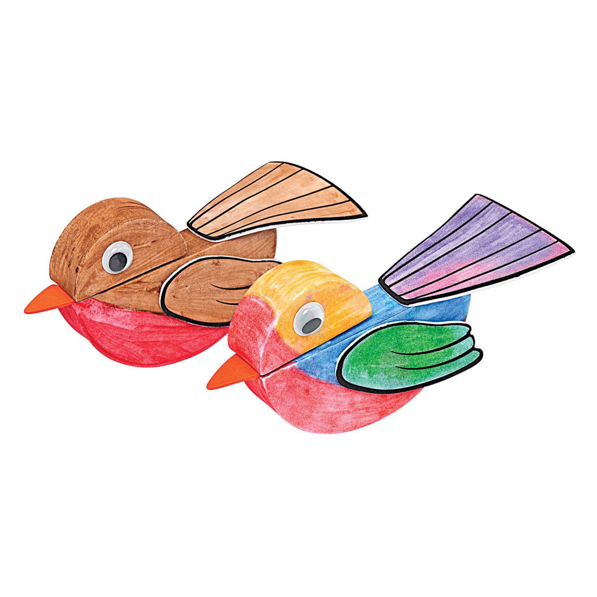 Colorations - bird craft set, 12 pcs.