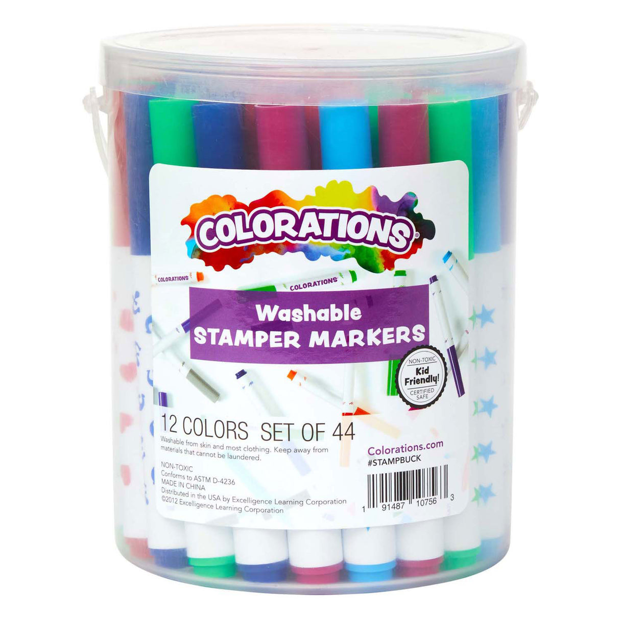 Colorations - uitwasbare stempelstiften, 44st.