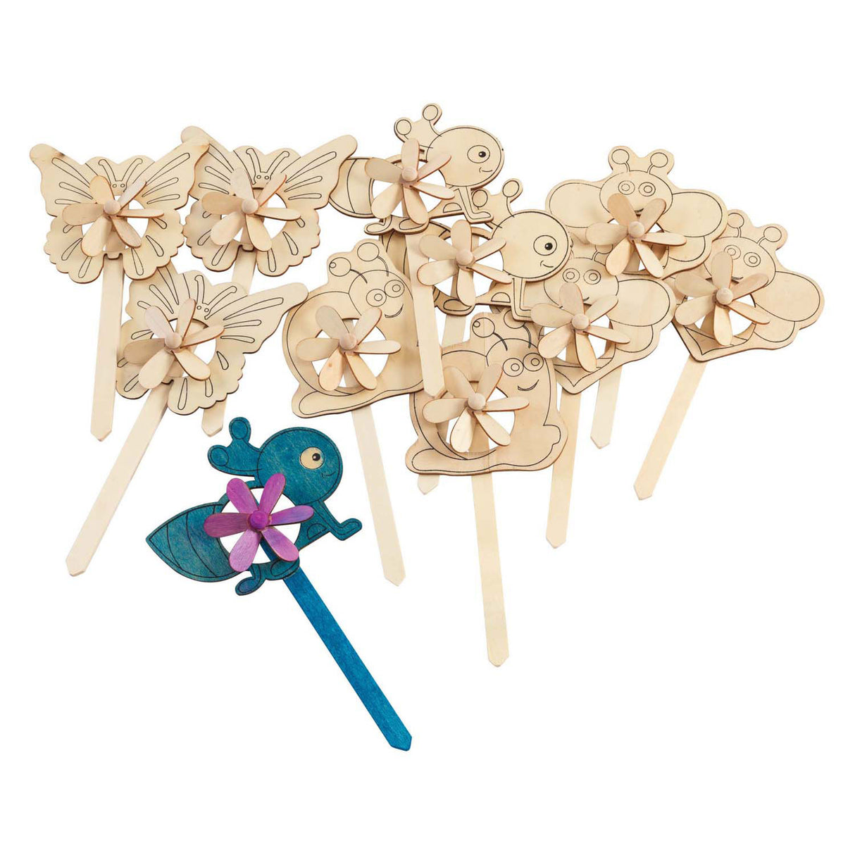 Colorations - Make your own garden windmills, 12pcs.