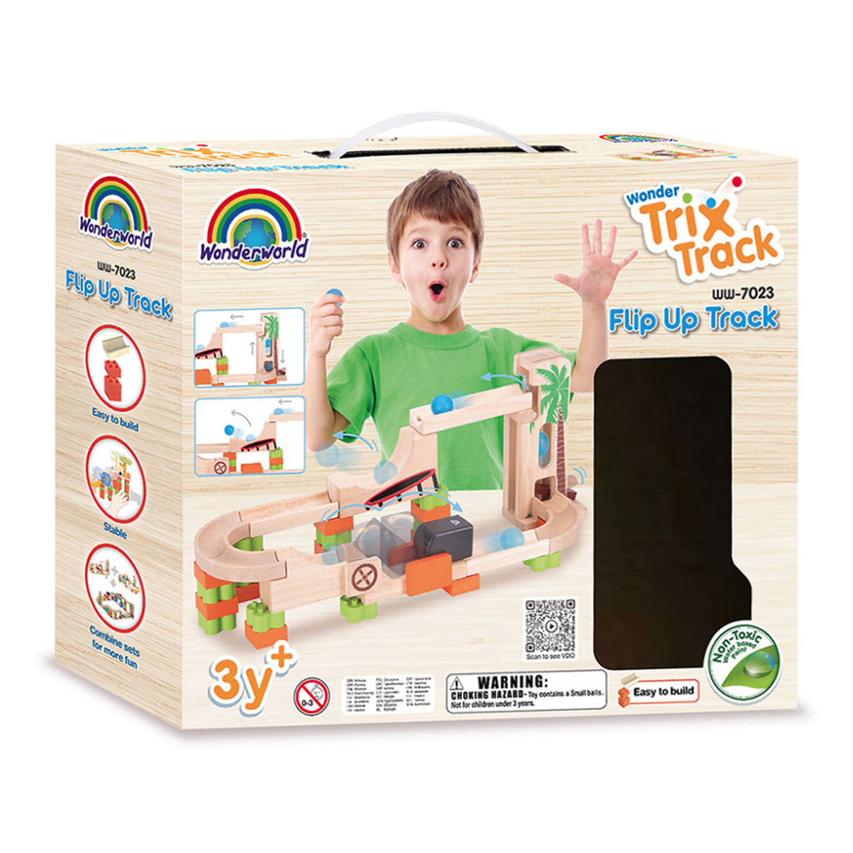 Klappbare Kugelbahn aus Holz von Wonderworld