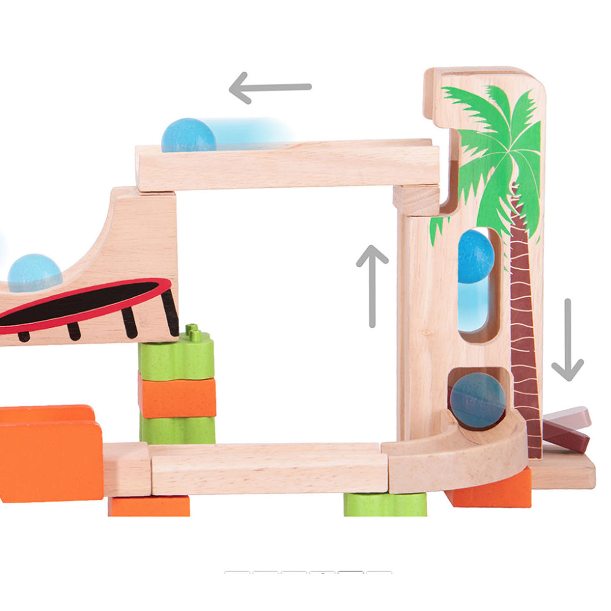 Klappbare Kugelbahn aus Holz von Wonderworld