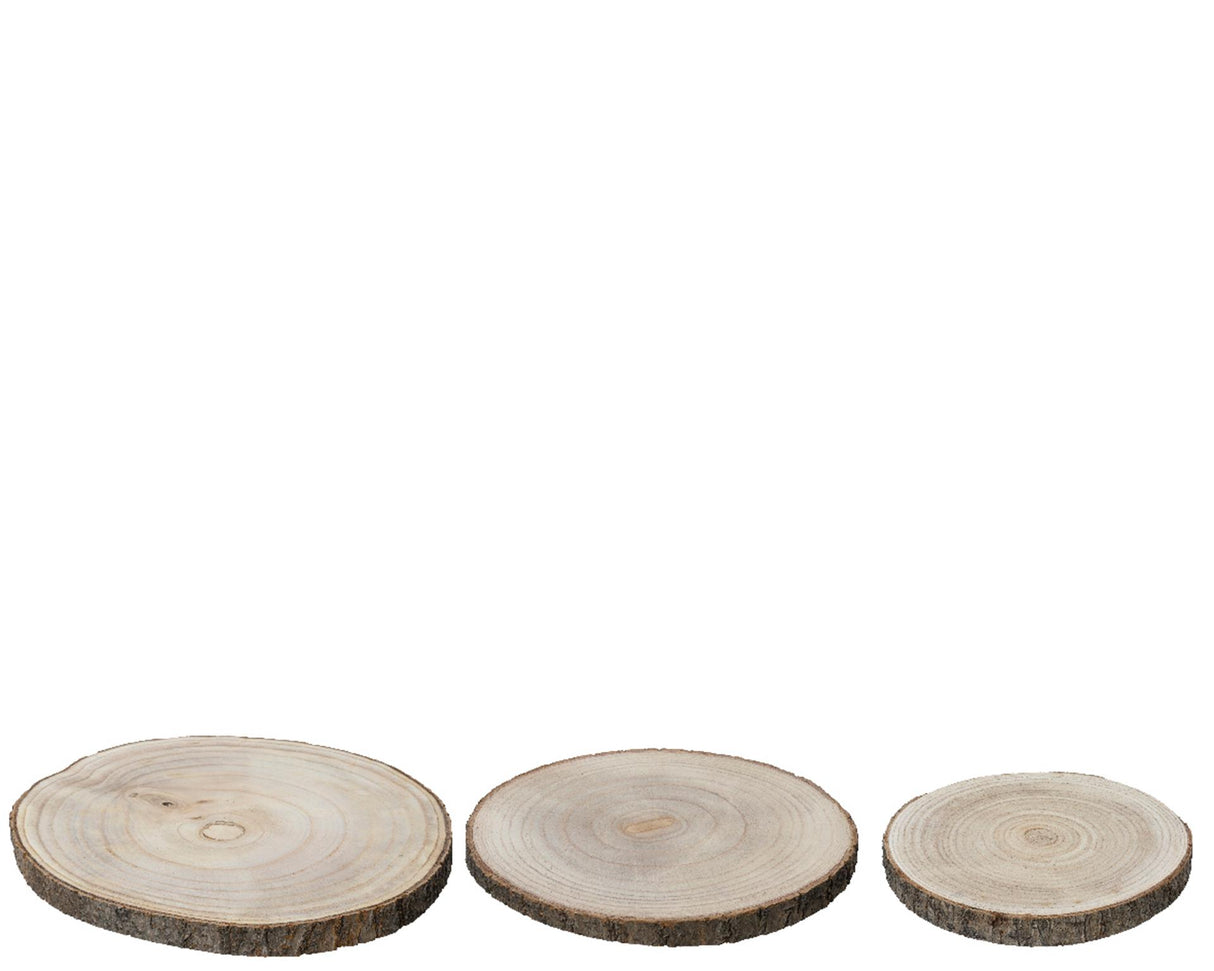Decoris onderbord hout dia37cm 3-delig