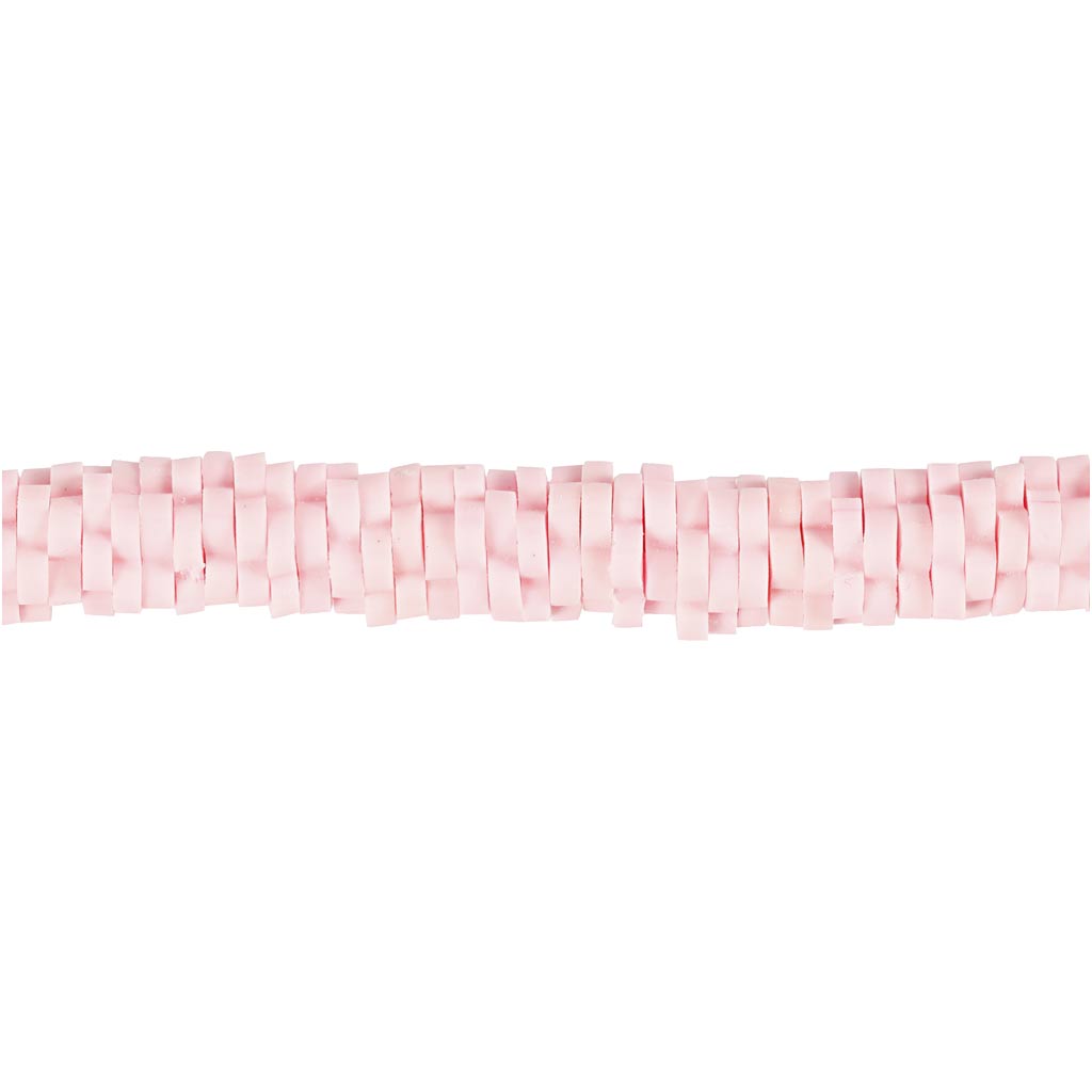 Creativ company clay beads, d 5-6 mm, hole size 2 mm, light red, 145 pieces 1 box