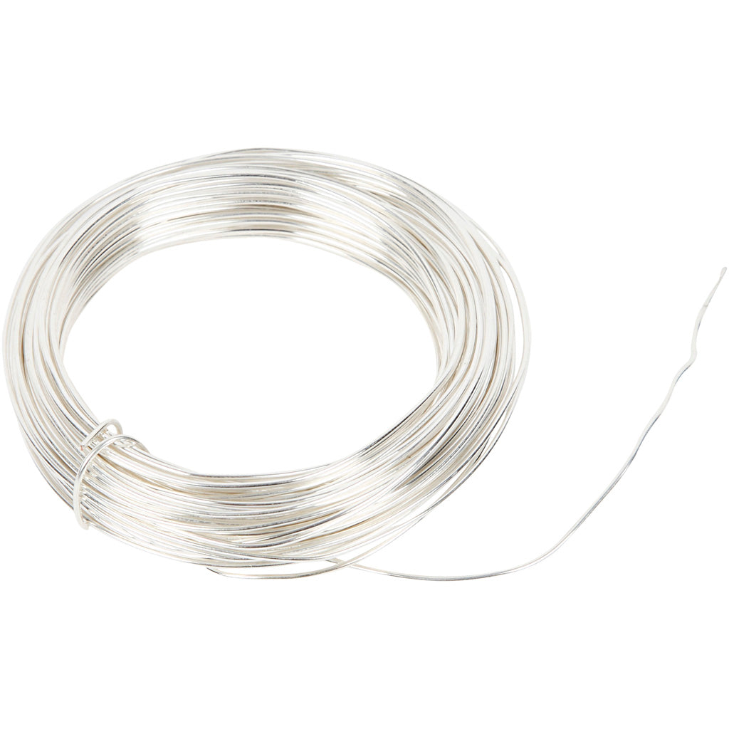 Creativ company silver-plated wire, thickness 1 mm, silver-plated, 4 m 1 roll