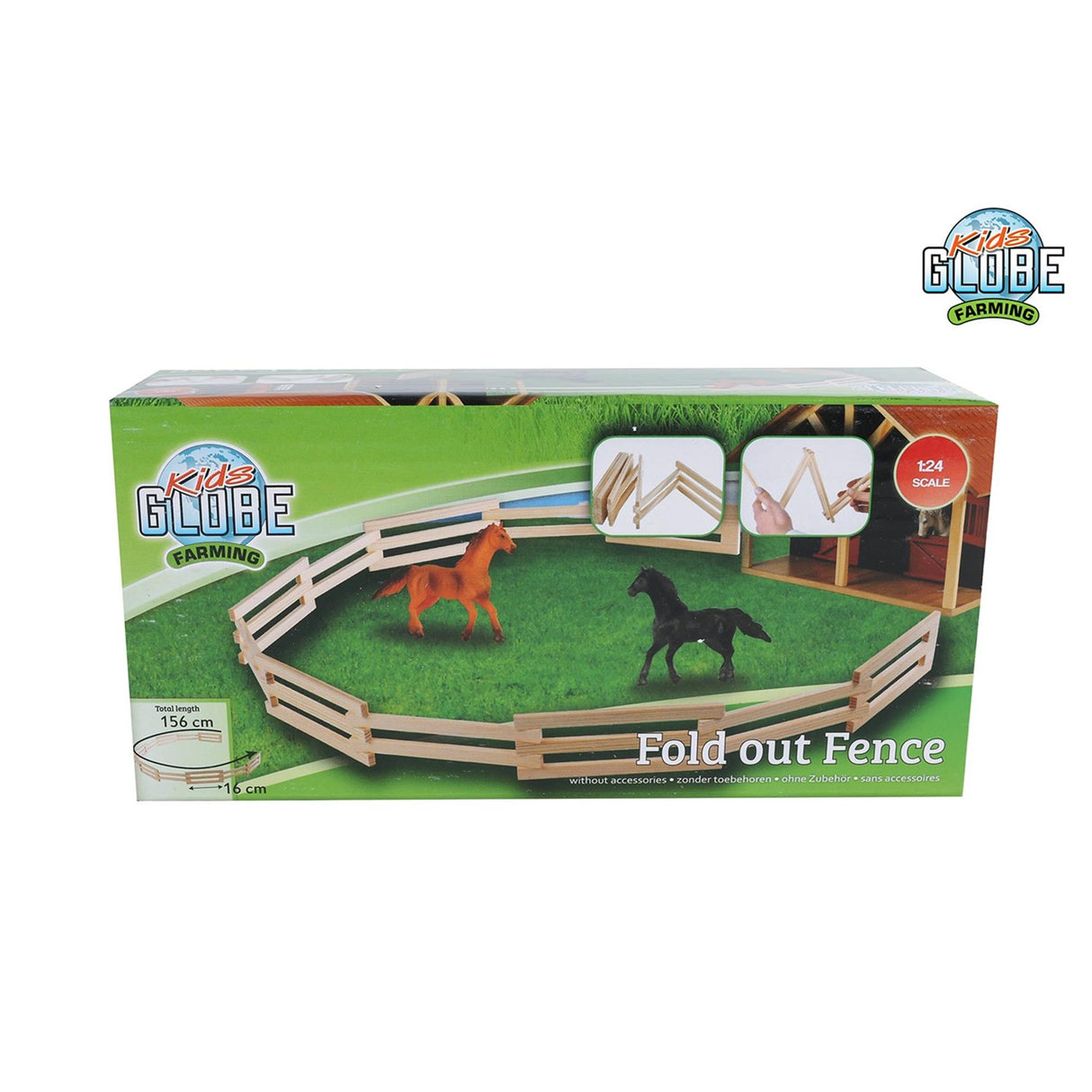 Kids globe wooden fence 1:24, 156cm