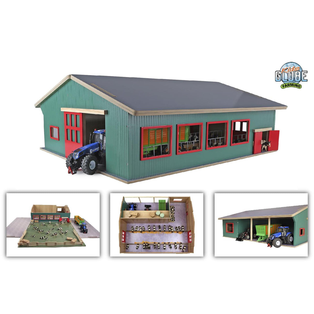 Kids globe stable with storage and pasture 1:32