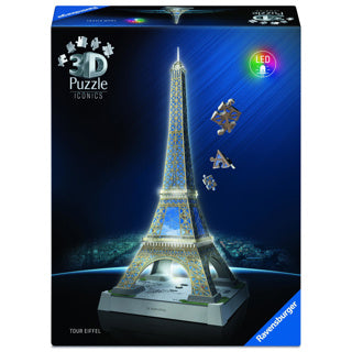 Ravensburger 3D puzzle iconics Eiffel Tower - with light - 243 pcs.