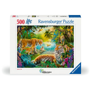 Ravensburger puzzle tiger family in the oasis 500 pieces