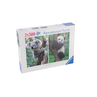 Ravensburger Puzzle Panda und Koala 2 x 500 Stücke