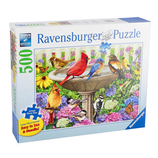 Ravensburger dėlionė paukščių vonioje 500 vienetų, ypač didelių