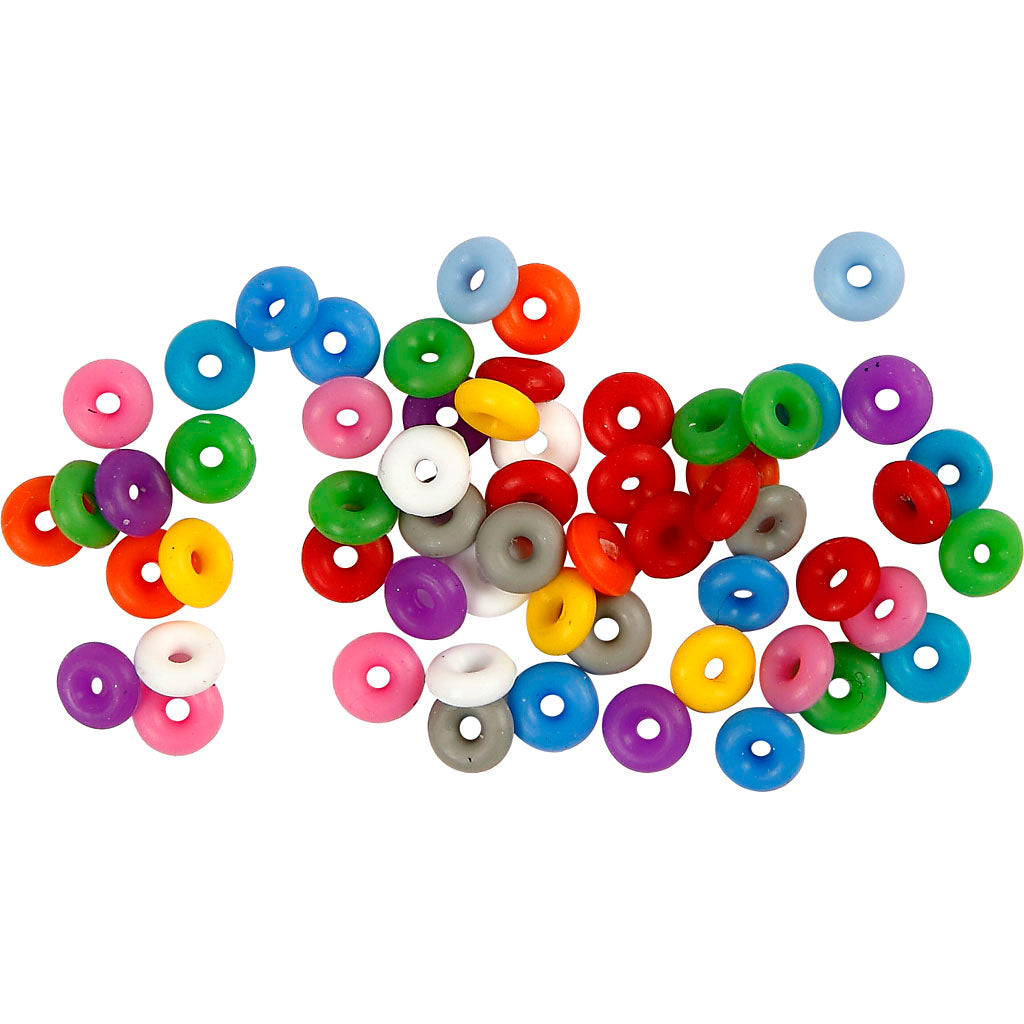 Creativ company stop rings, various colors, 48 pieces 1 box